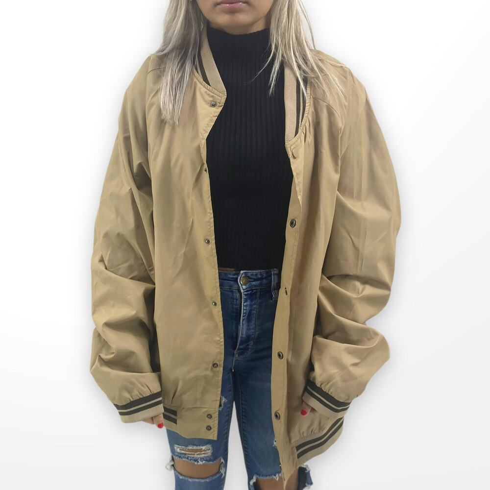 90s DUKE HABAND Vintage Tan Men’s Varsity Jacket